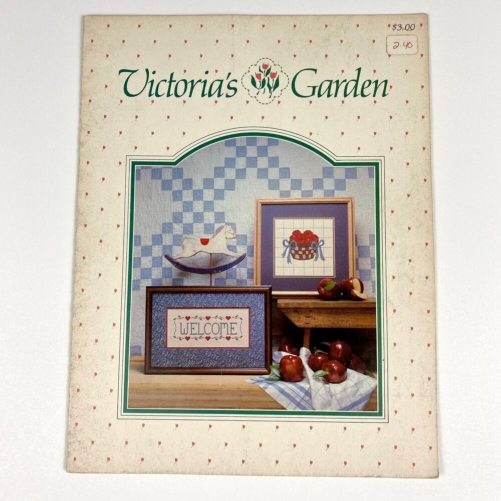 Victoria's Garden Countryside Welcome Cross Stitch Patterns Leaflet #5 VTG 1980s